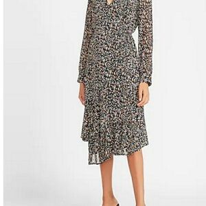 Express Black Floral Maxi Dress